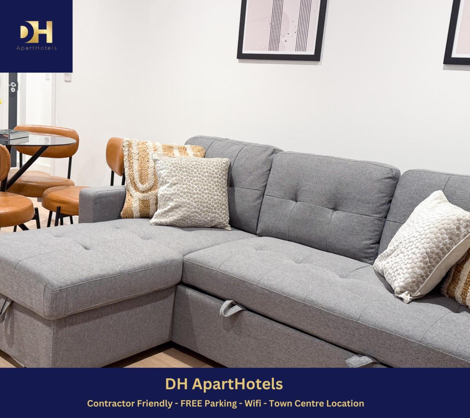 Spacious Modern 1 Bed Apartments In St Neots - Perfect For Contractors & Professionals - Free Parking - Wifi - Fully Equipped Kitchen - Smart Tv Ideal For Work Stays And Long Projects Exterior photo
